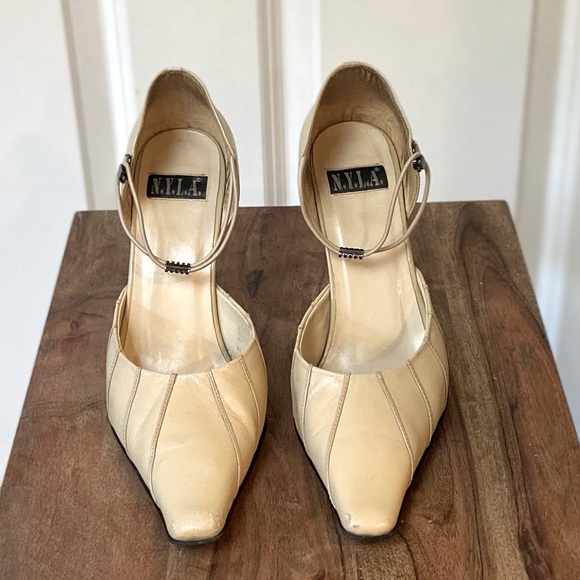 Stilettos Heels Cream Tan Size 8 - Picture 5 of 5